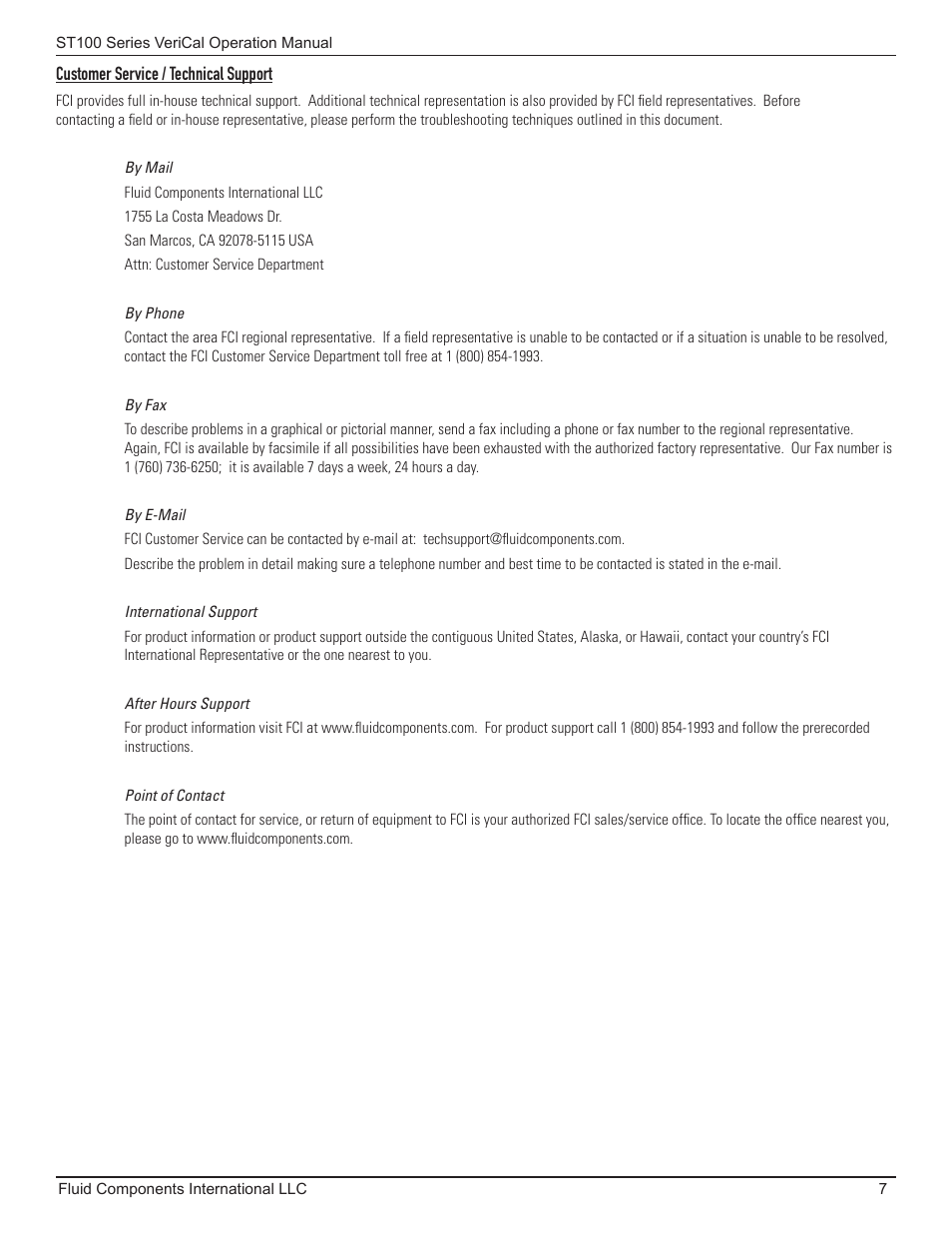 Fluid Components International ST110_ST112_STP110_STP112 VeriCal User Manual | Page 9 / 12