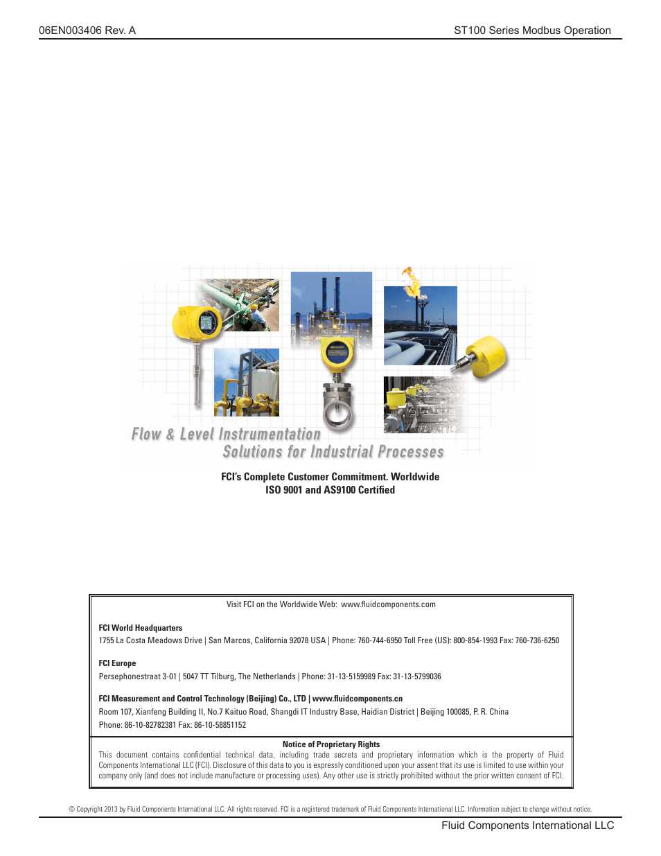Fluid Components International ST100 Series Modbus User Manual | Page 16 / 16
