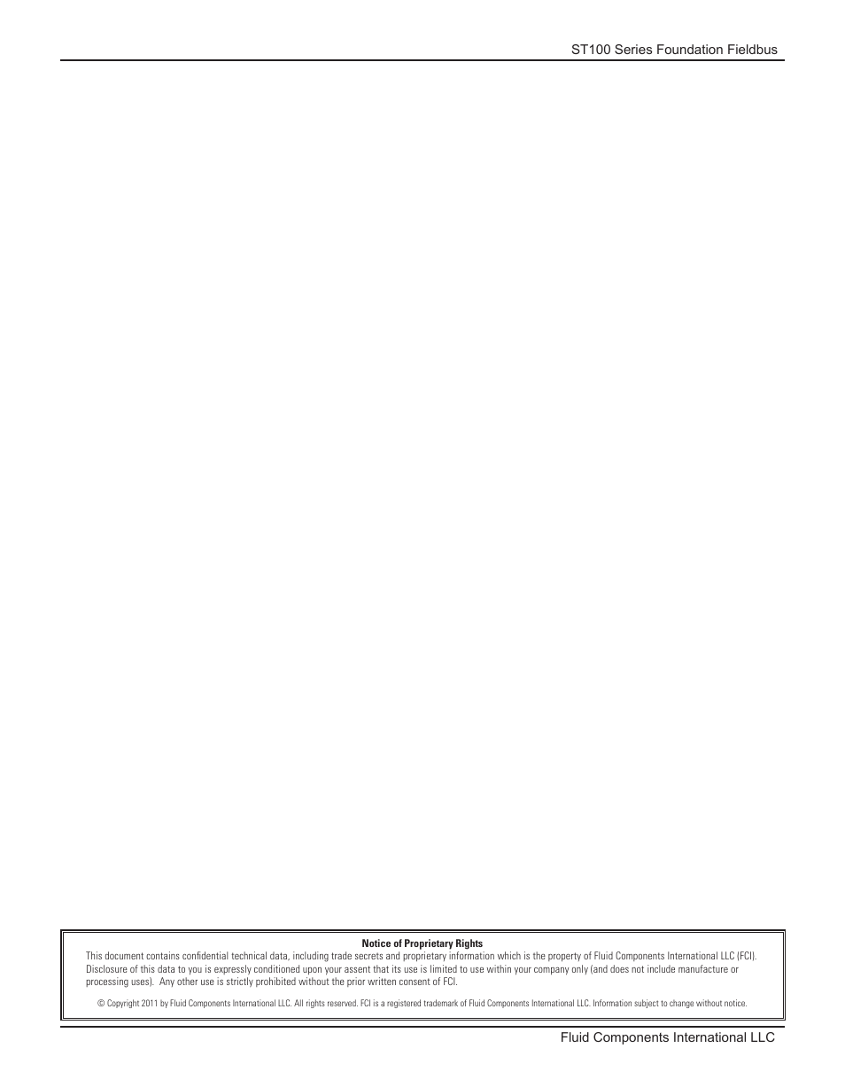 Fluid Components International ST100 Series Foundation Fieldbus User Manual | Page 2 / 32