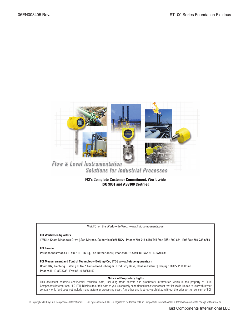 Fluid Components International ST100 Series Foundation Fieldbus User Manual | Page 32 / 32
