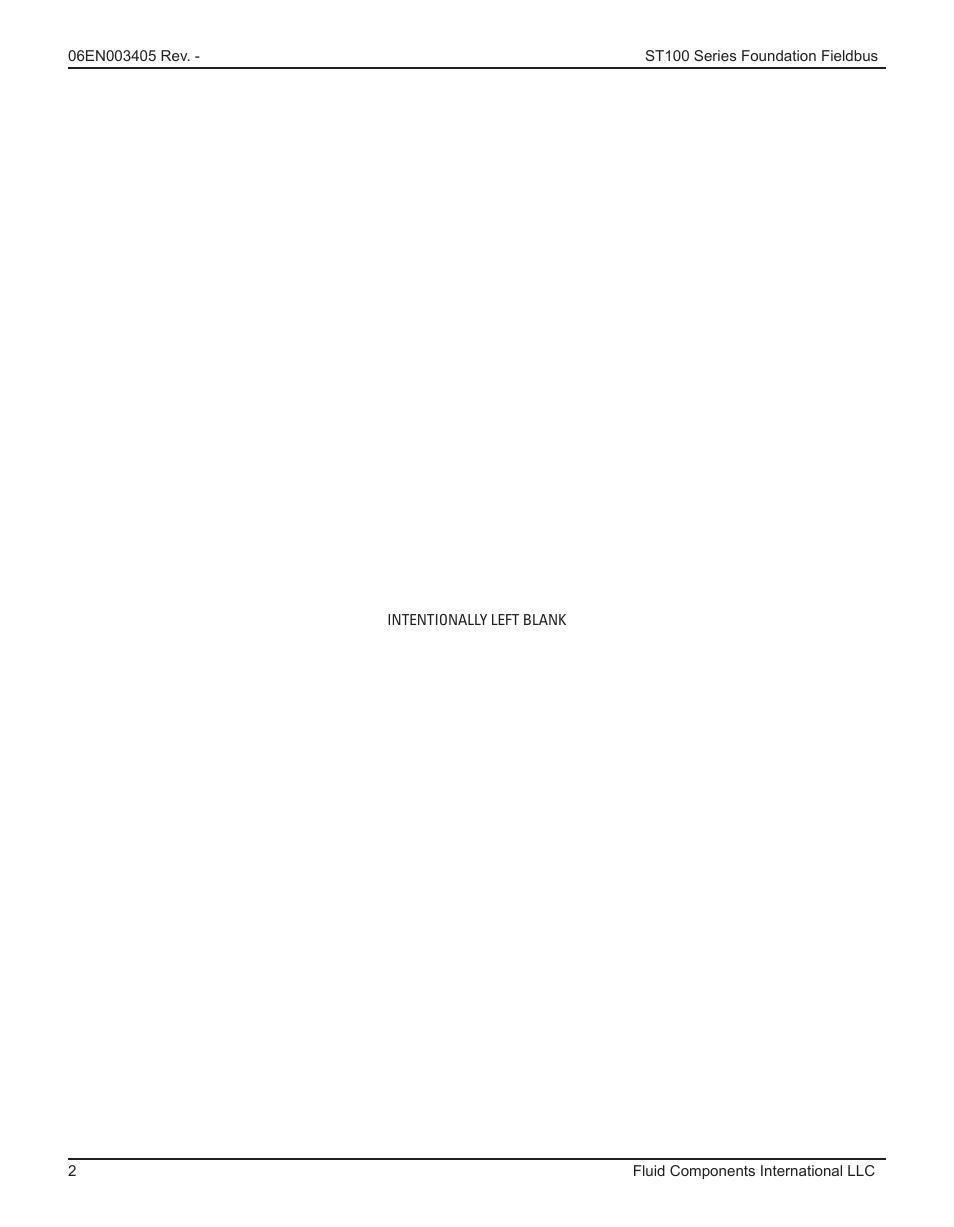 Fluid Components International ST100 Series Foundation Fieldbus User Manual | Page 4 / 32