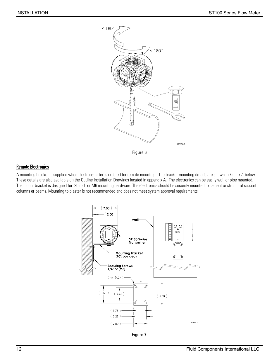 Remote electronics | Fluid Components International ST100 Series User Manual | Page 16 / 64