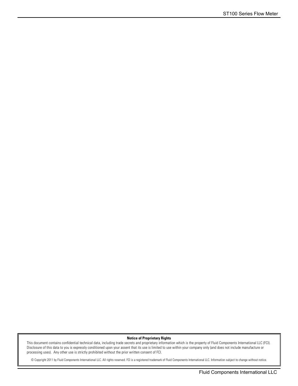 Fluid Components International ST100 Series User Manual | Page 2 / 64