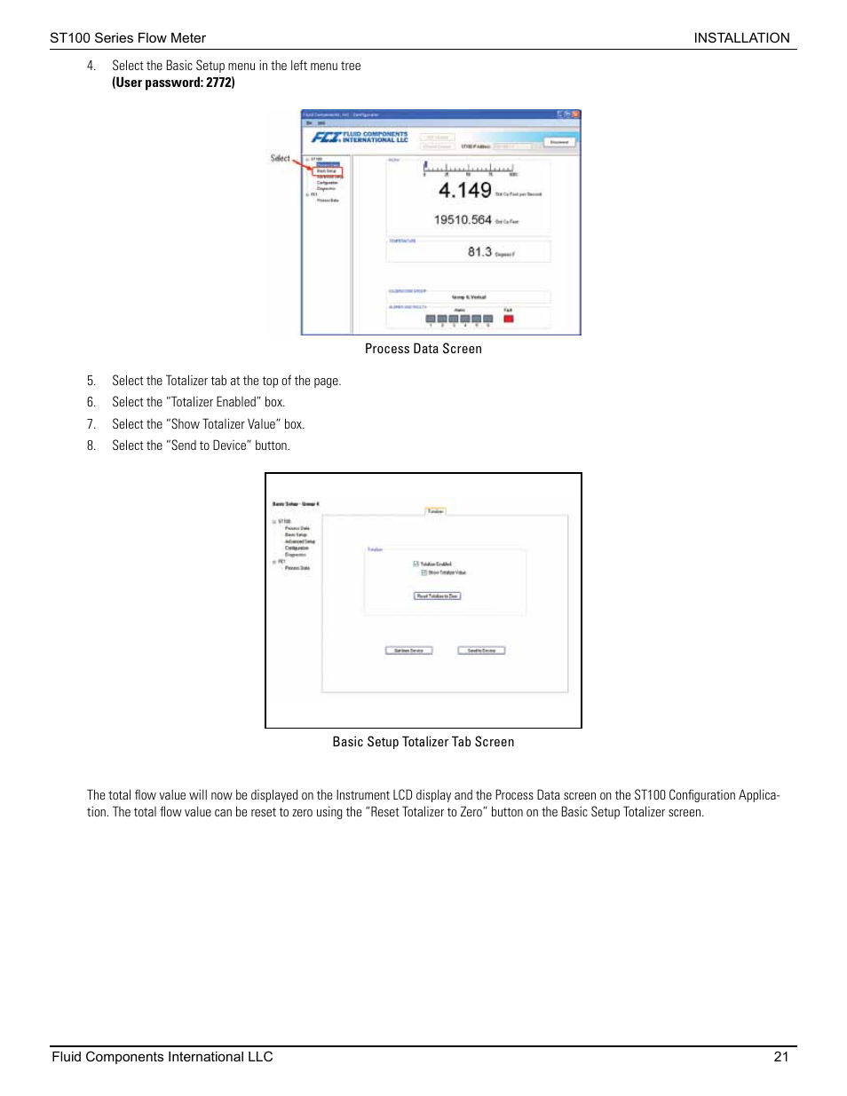 Fluid Components International ST100 Series User Manual | Page 25 / 64