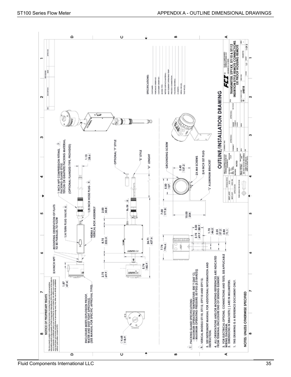 Fluid Components International ST100 Series User Manual | Page 39 / 64