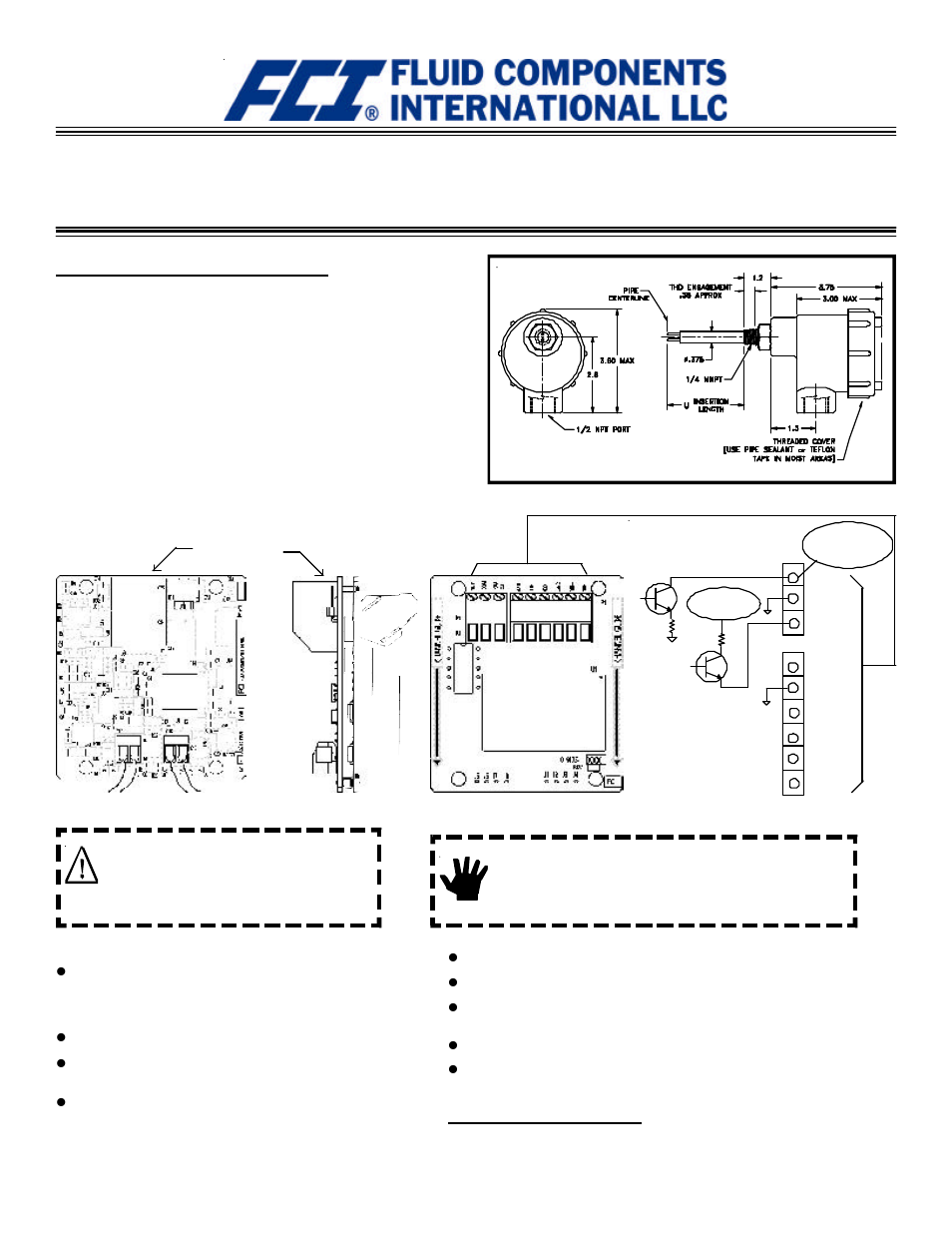 Fluid Components International OEM Flow Meter User Manual | 4 pages