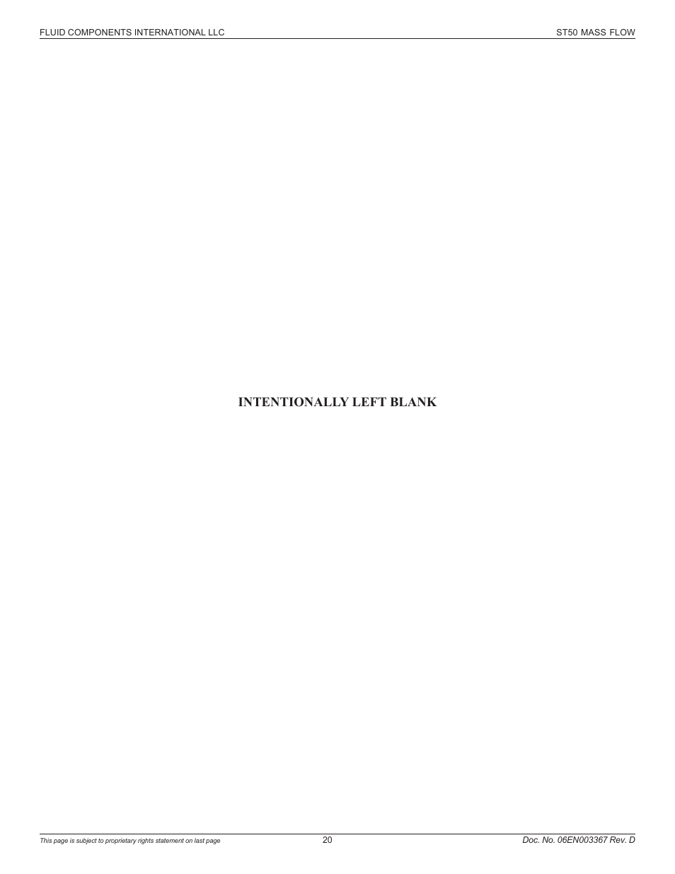 Intentionally left blank | Fluid Components International ST50 User Manual | Page 20 / 36
