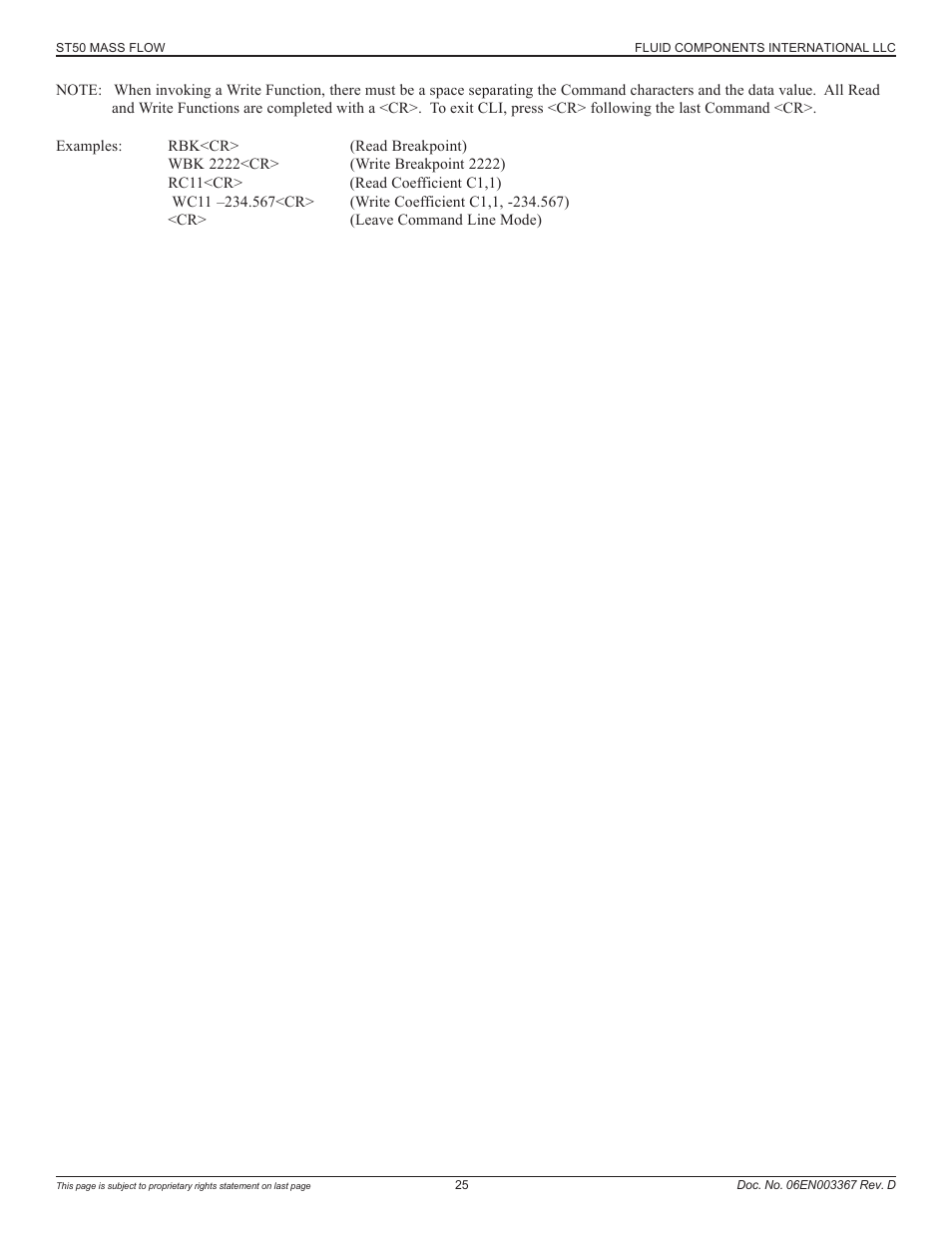 Fluid Components International ST50 User Manual | Page 25 / 36