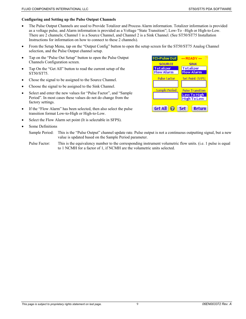 Fluid Components International ST75 PDA Software User Manual | Page 11 / 24