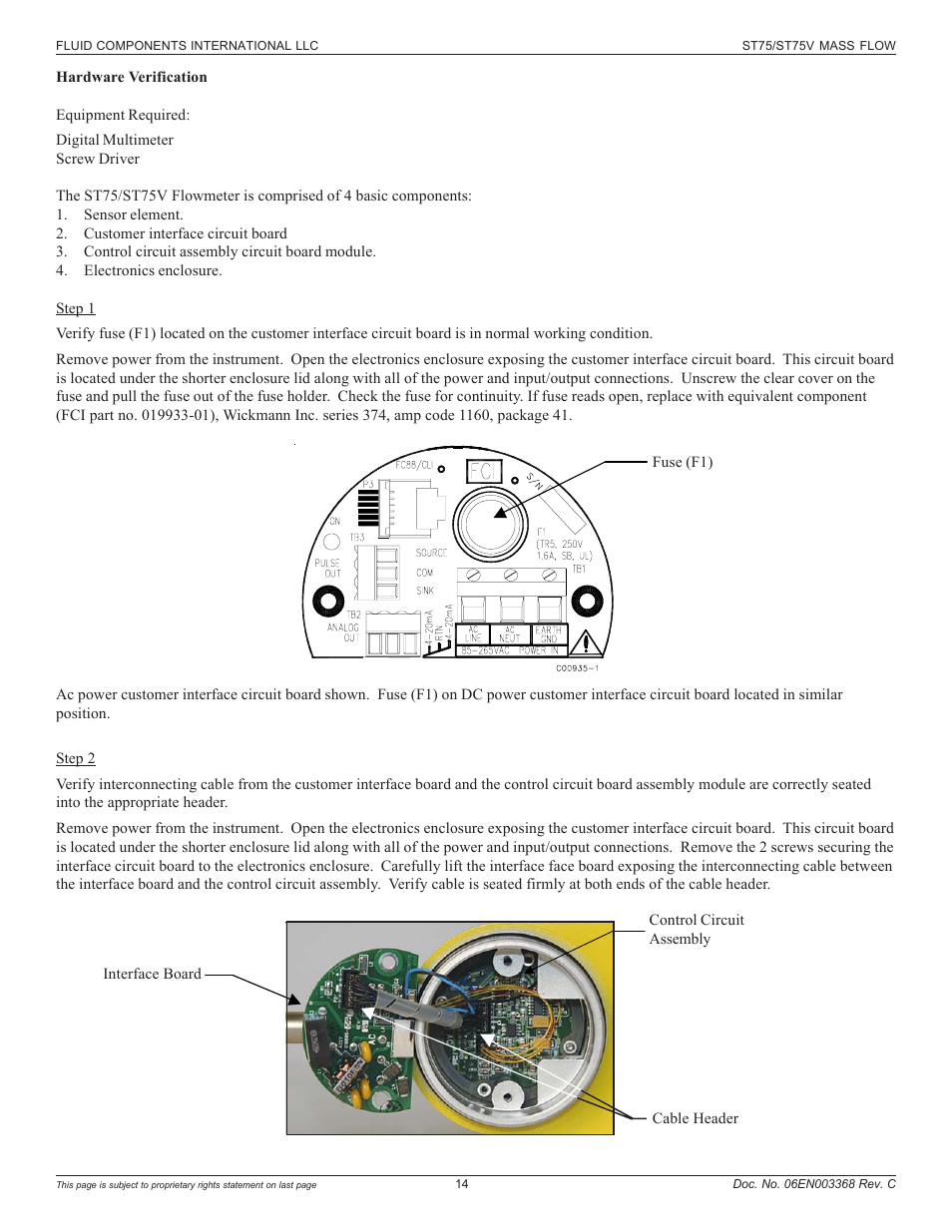 Fluid Components International ST75_ST75V User Manual | Page 14 / 40