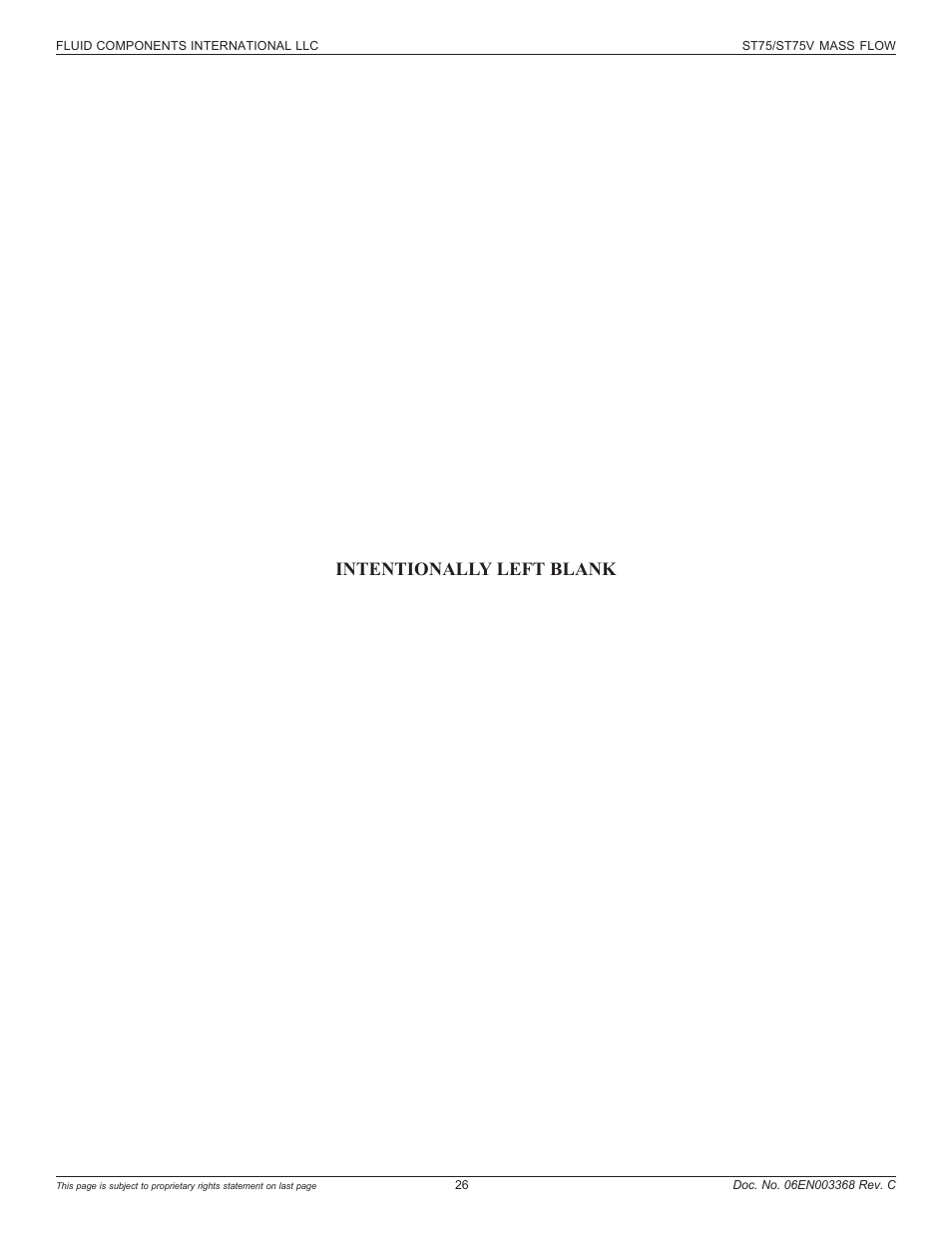 Intentionally left blank | Fluid Components International ST75_ST75V User Manual | Page 26 / 40
