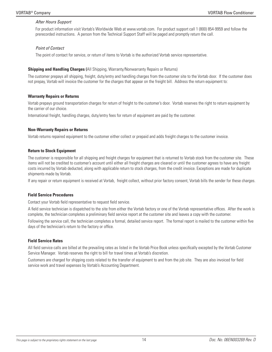 Fluid Components International VORTAB User Manual | Page 14 / 20