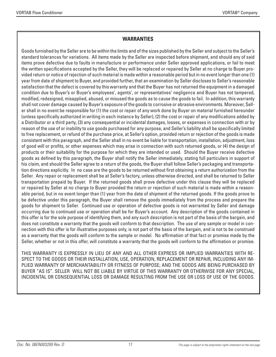 Fluid Components International VORTAB User Manual | Page 17 / 20