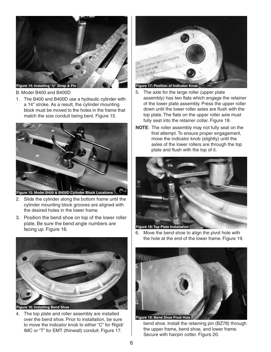 Gardner Bender B400 Series Eegor Hydraulic Benders User Manual | Page 6 / 12