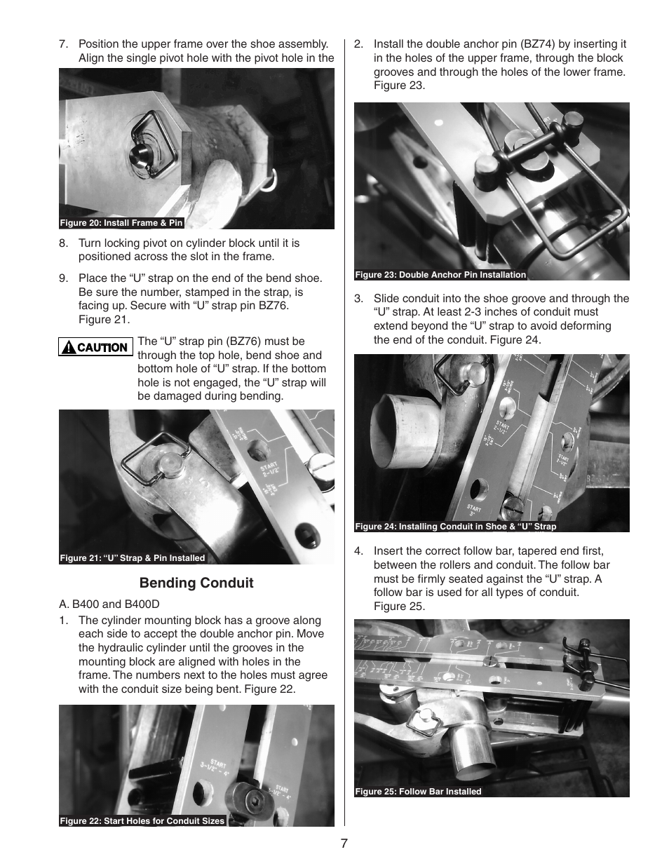 Bending conduit | Gardner Bender B400 Series Eegor Hydraulic Benders User Manual | Page 7 / 12