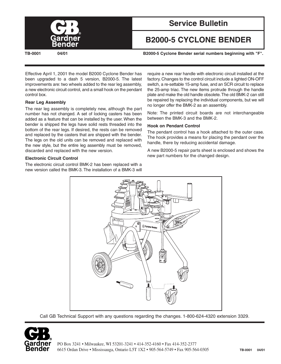 Gardner Bender B2000-5 Series F Cyclone Bender User Manual | 2 pages