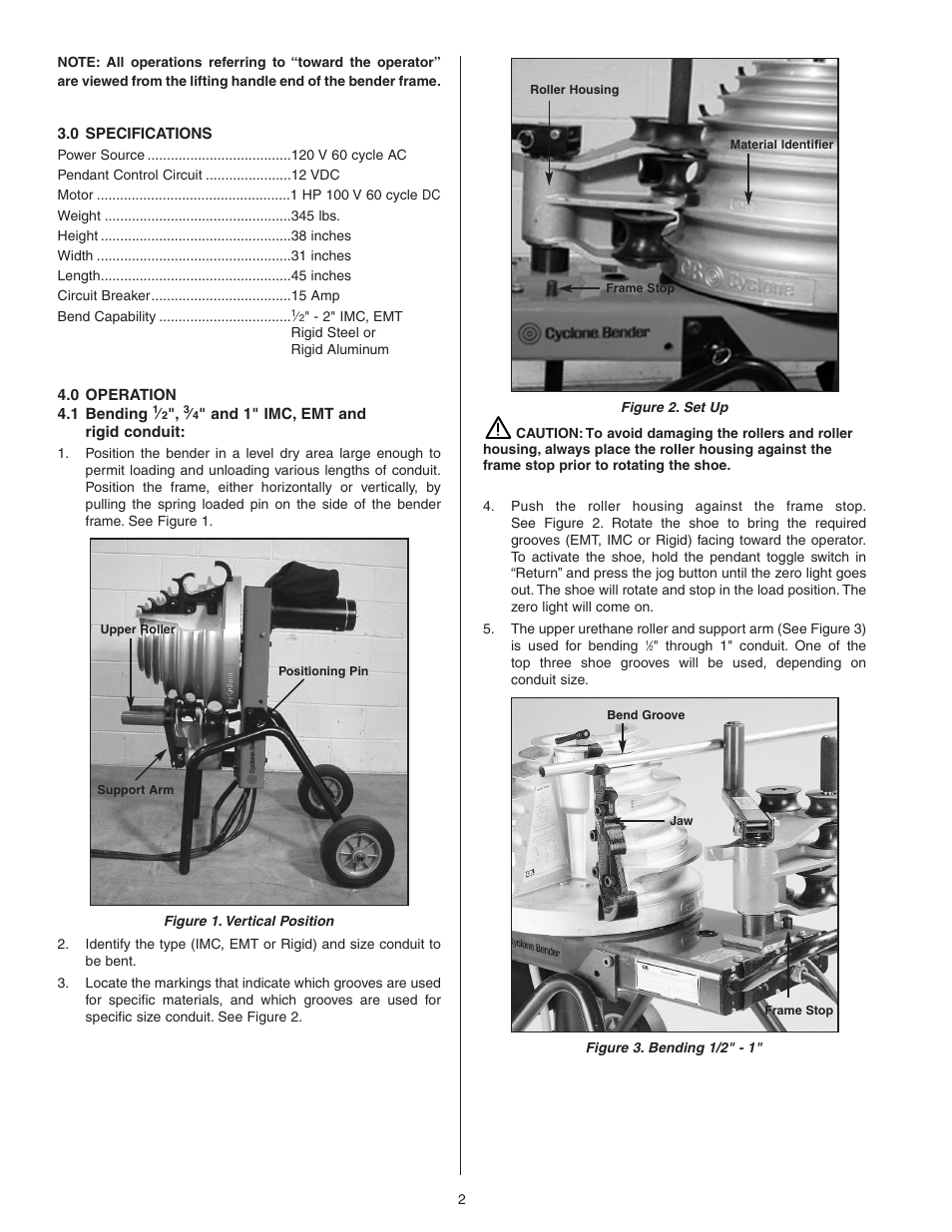 Gardner Bender B2000 Series G Cyclone Bender User Manual | Page 2 / 6