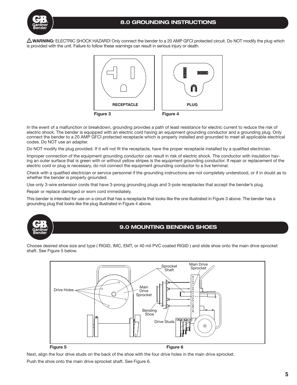 Gardner Bender B2555 Series Electric Sidewinder Bender User Manual | Page 5 / 12