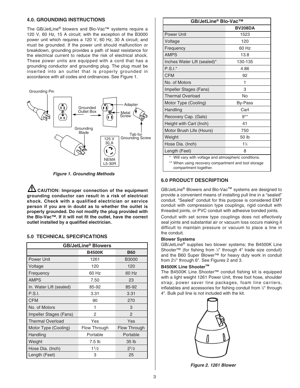 Gardner Bender BV208DA Blo-Vac User Manual | Page 3 / 12