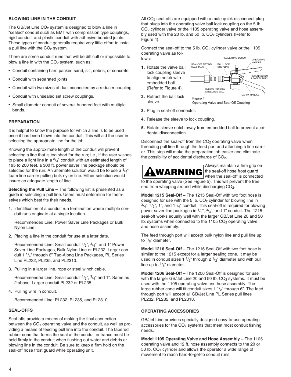 Gardner Bender CO2 CONDUIT FISHING SYSTEMS User Manual | Page 4 / 8