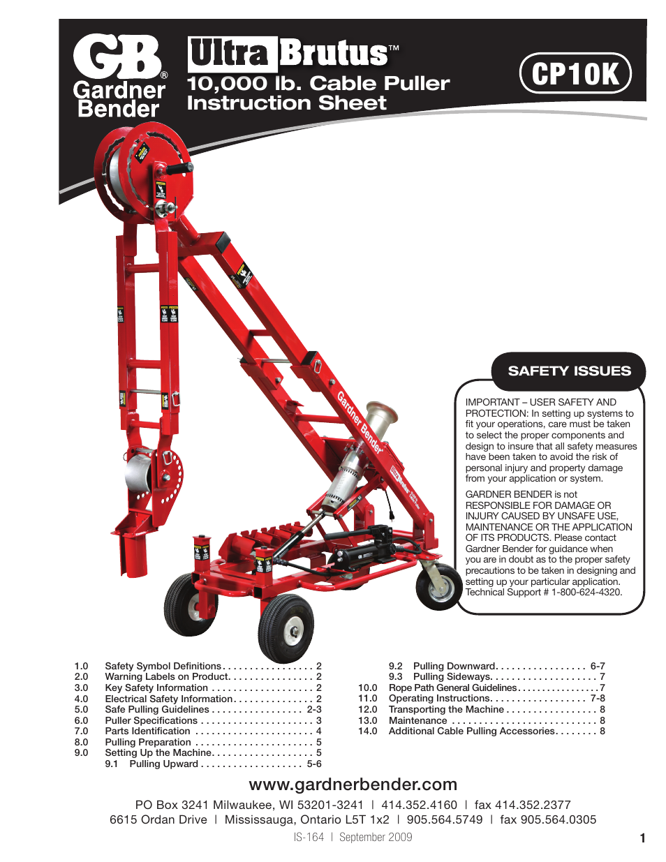 Gardner Bender CP10K Cable Puller User Manual | 8 pages