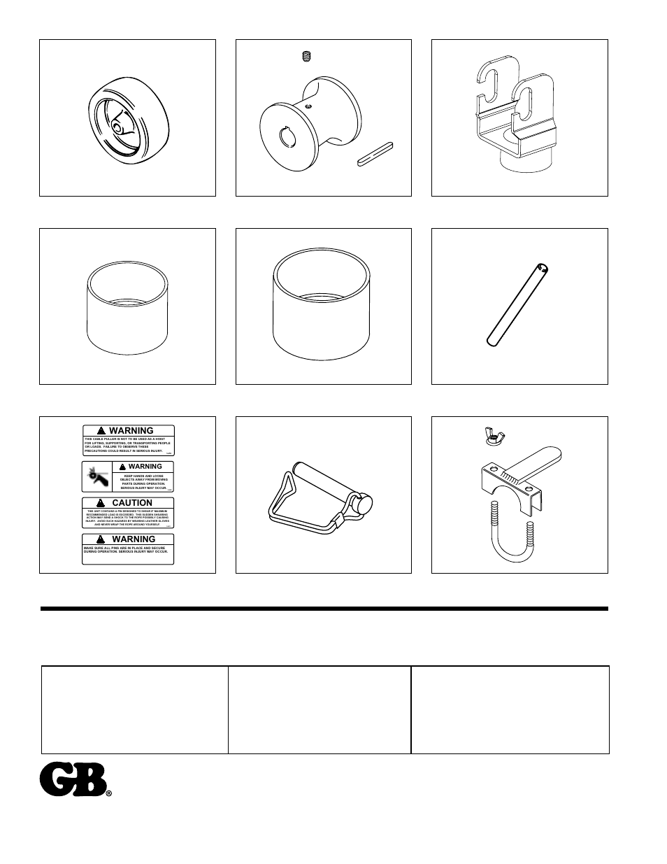 Gardner bender | Gardner Bender CP2000 - 2000 lb Cable Puller User Manual | Page 8 / 8