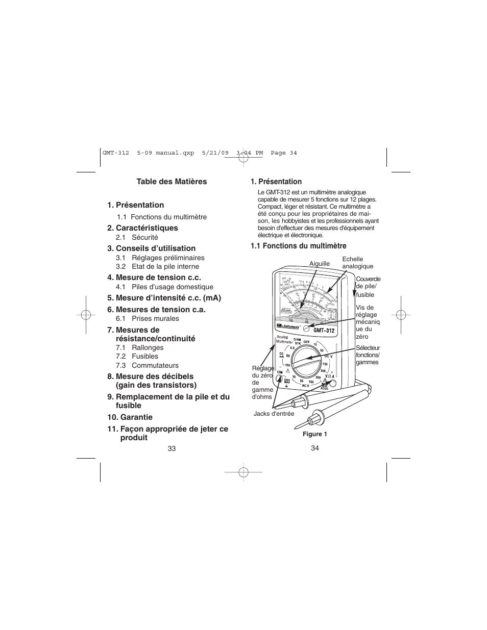 Gardner Bender GMT-312 5 Function Analog Multimeter User Manual | Page 18 / 26