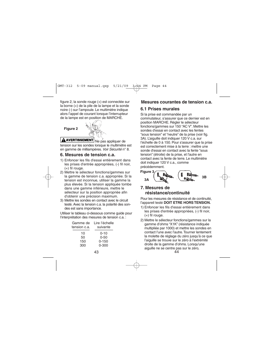 Gardner Bender GMT-312 5 Function Analog Multimeter User Manual | Page 23 / 26