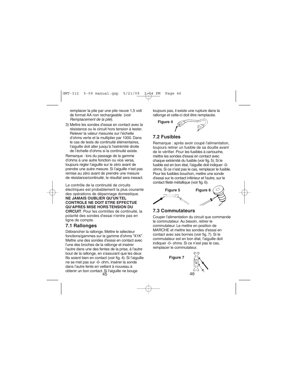 Gardner Bender GMT-312 5 Function Analog Multimeter User Manual | Page 24 / 26