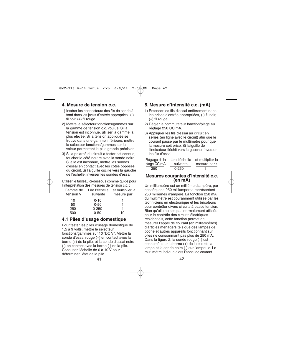 Gardner Bender GMT-318 6 Function Analog Multimeter User Manual | Page 22 / 26