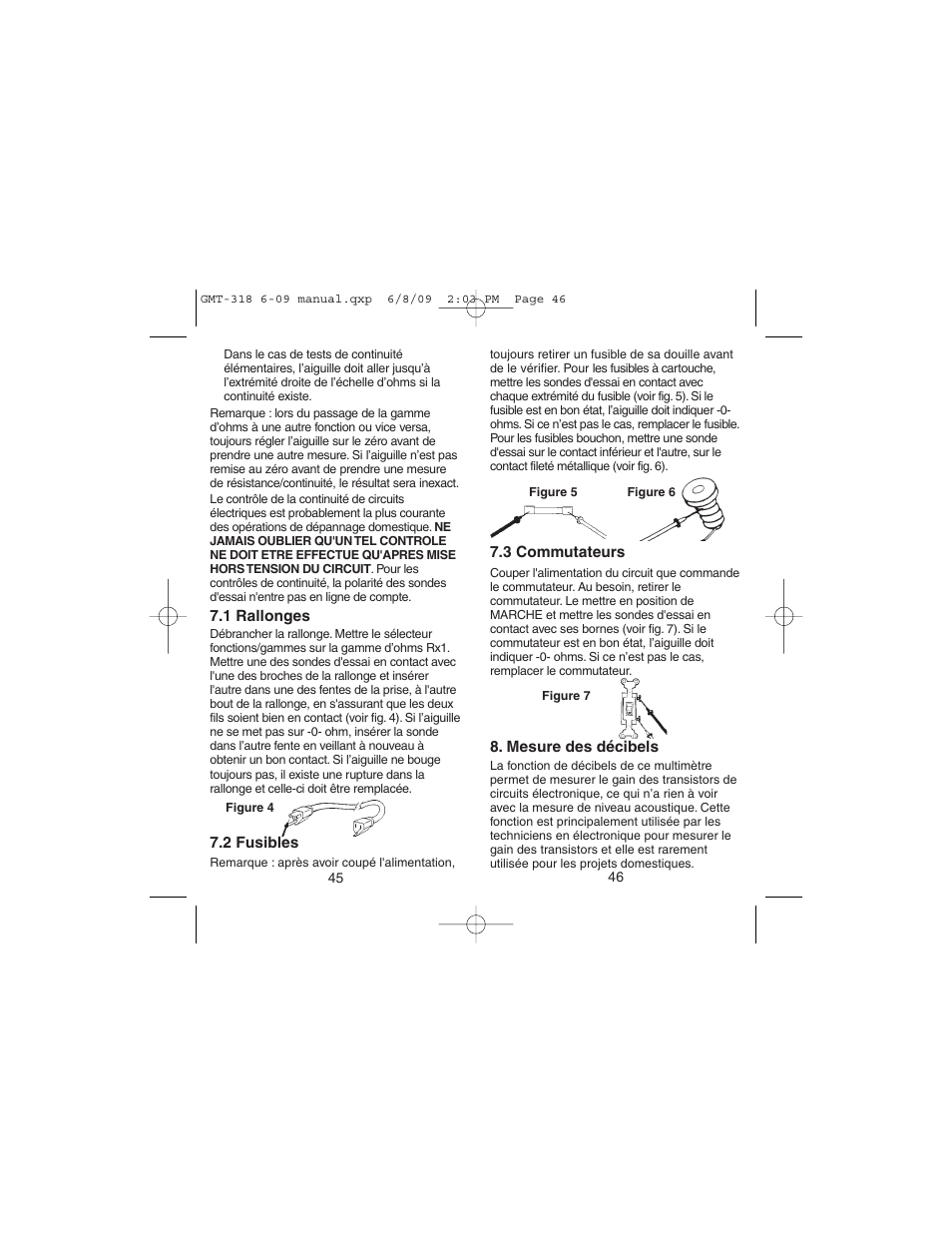 Gardner Bender GMT-318 6 Function Analog Multimeter User Manual | Page 24 / 26