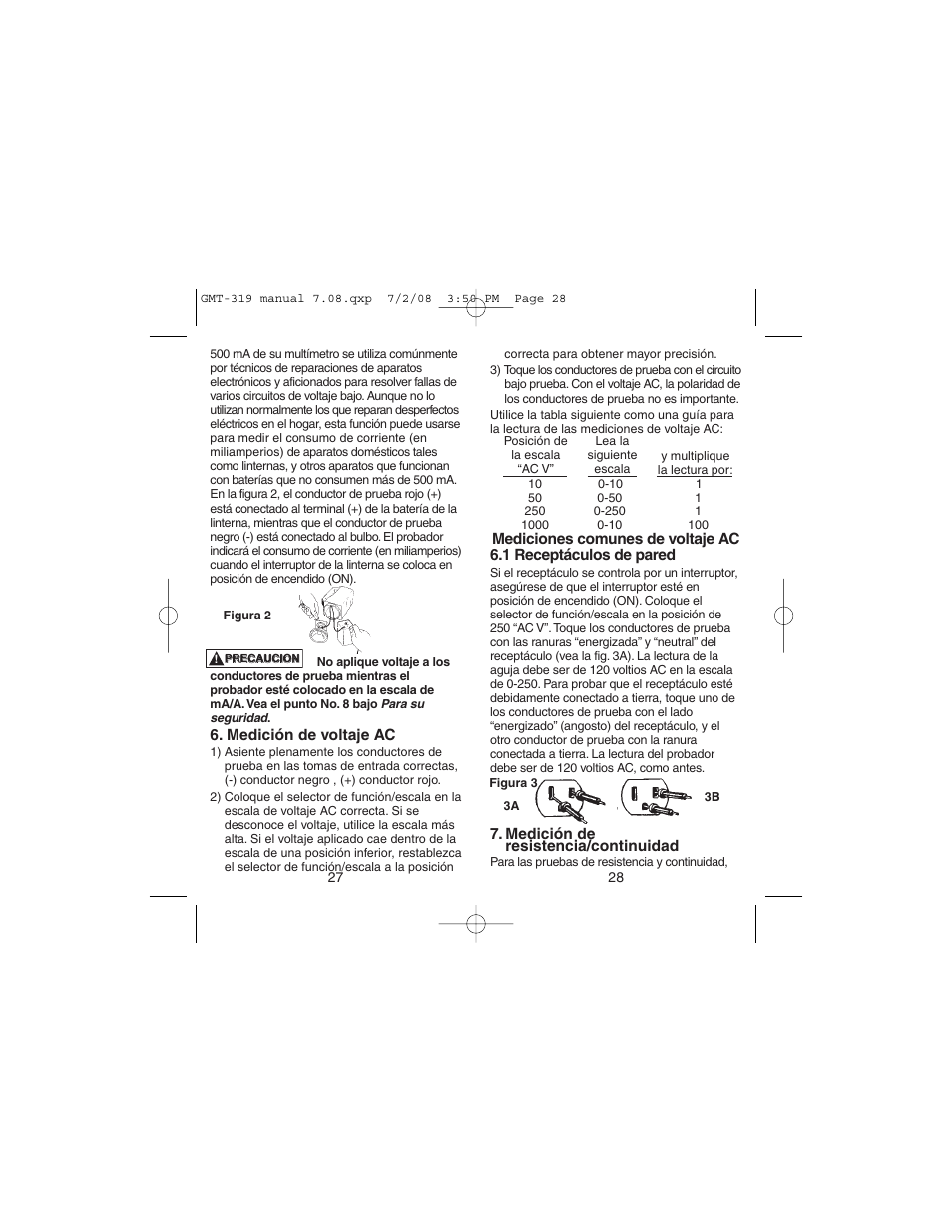 Gardner Bender GMT-319 7 Function Analog Multimeter User Manual | Page 15 / 26