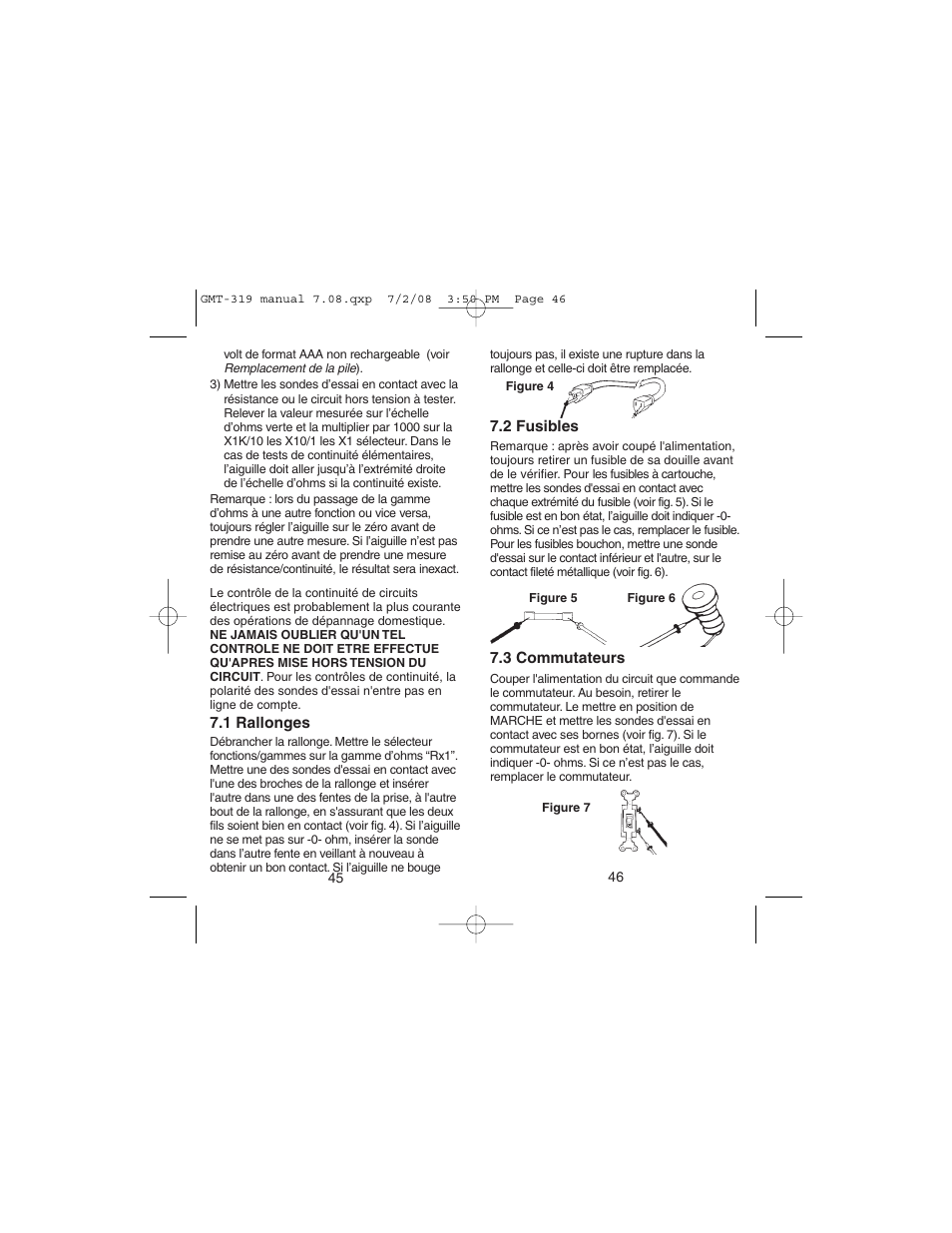 Gardner Bender GMT-319 7 Function Analog Multimeter User Manual | Page 24 / 26