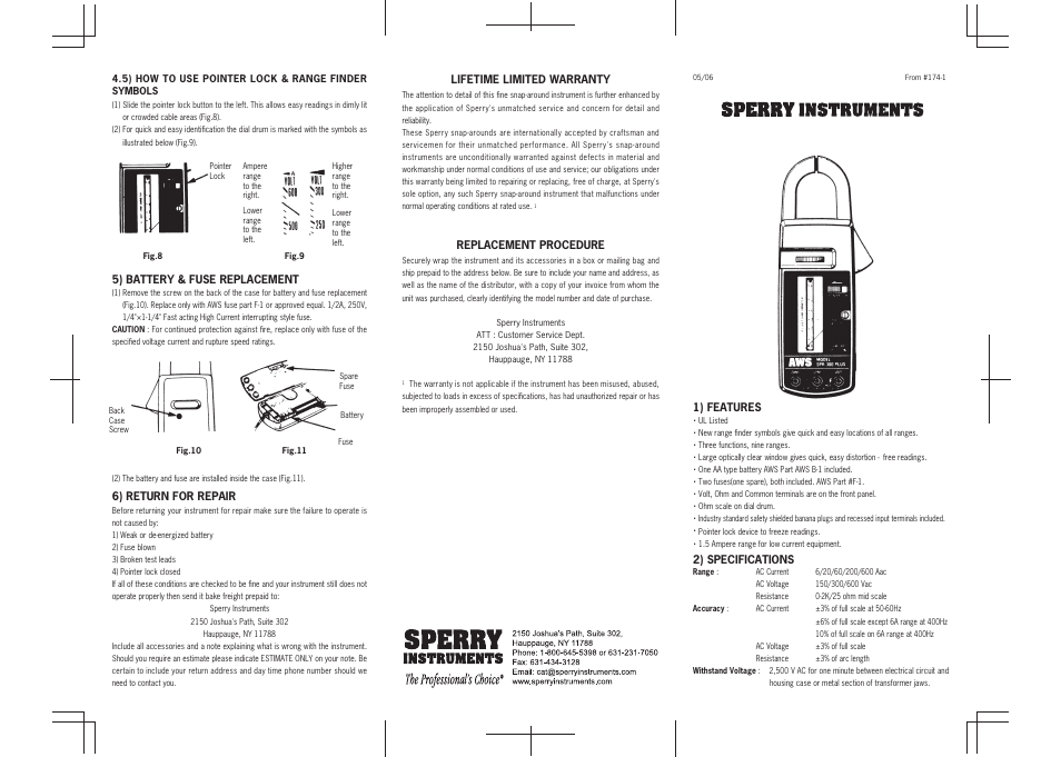 Gardner Bender SPR300+ AC Snap-Around Volt-Ohm-Ammeter User Manual | 2 pages