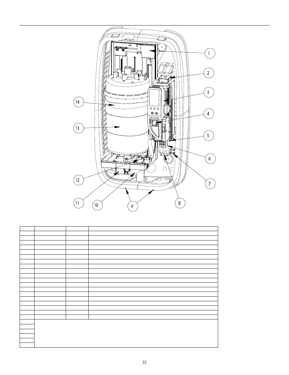 3 replacement parts | GeneralAire DS50 LC Elite Steam User Manual | Page 23 / 28