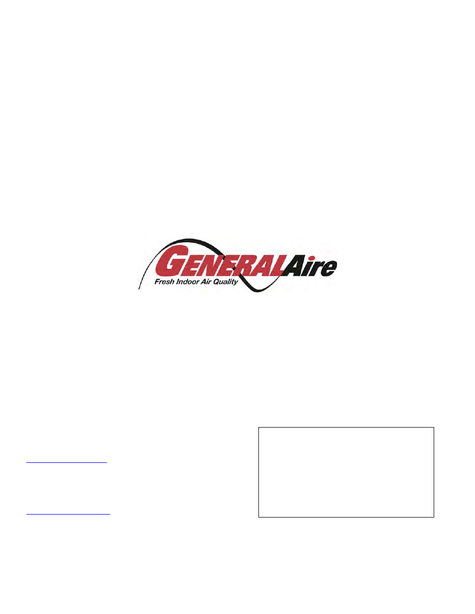 GeneralAire DS50 LC Elite Steam User Manual | Page 28 / 28
