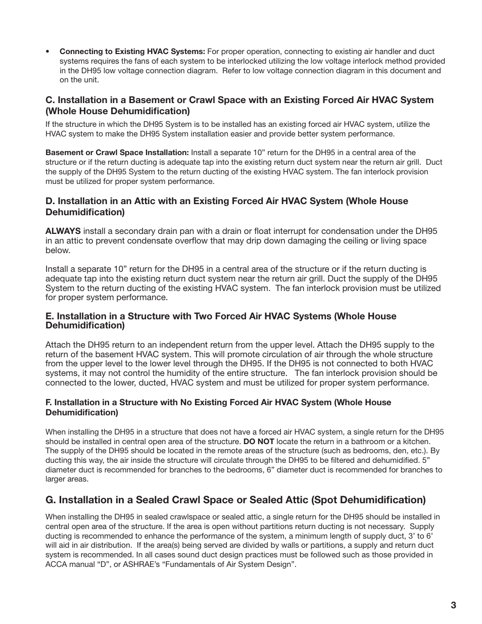 GeneralAire DH95 Dehumidifier User Manual | Page 3 / 8