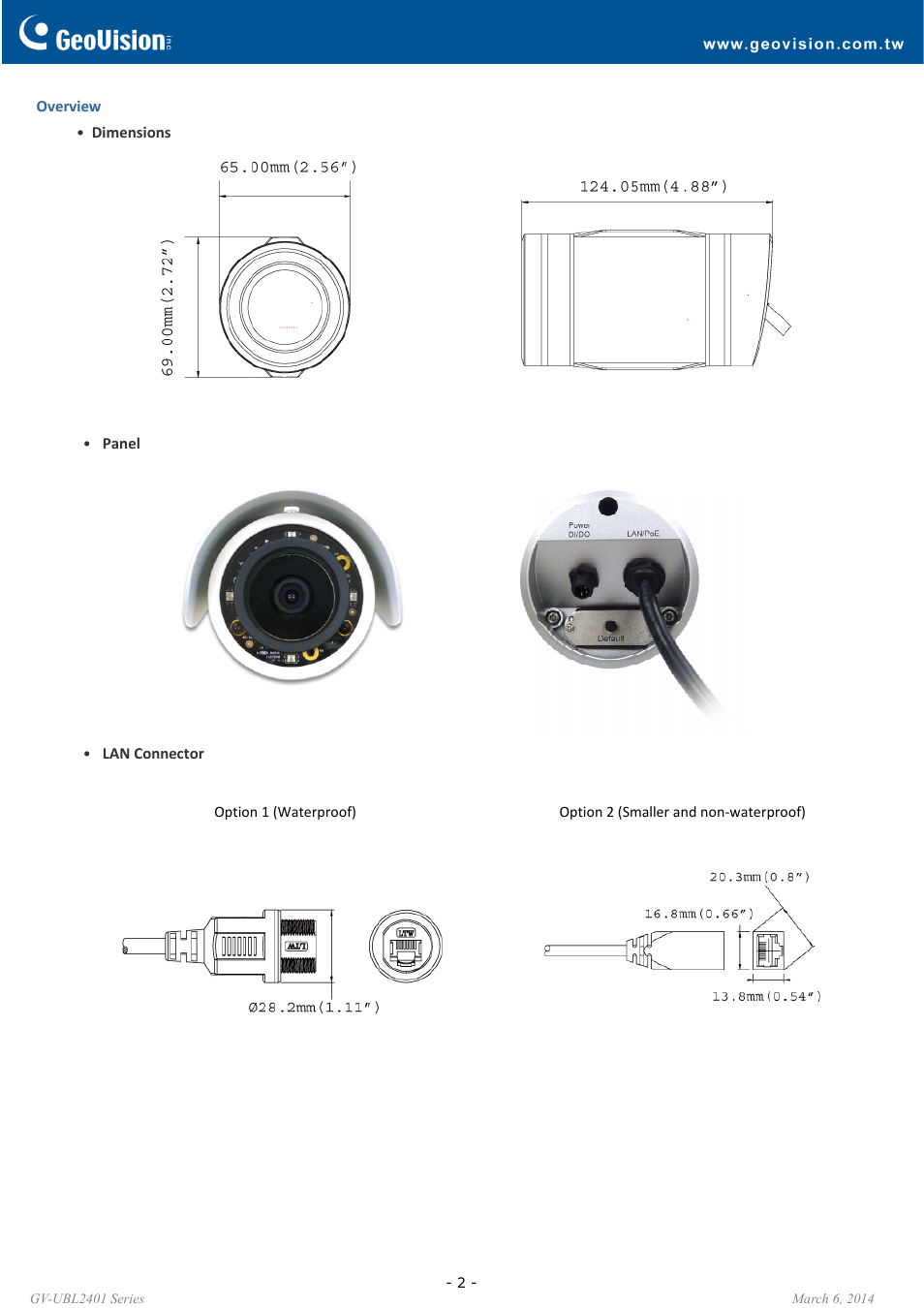 GeoVision UBL2401 Series User Manual | Page 2 / 5