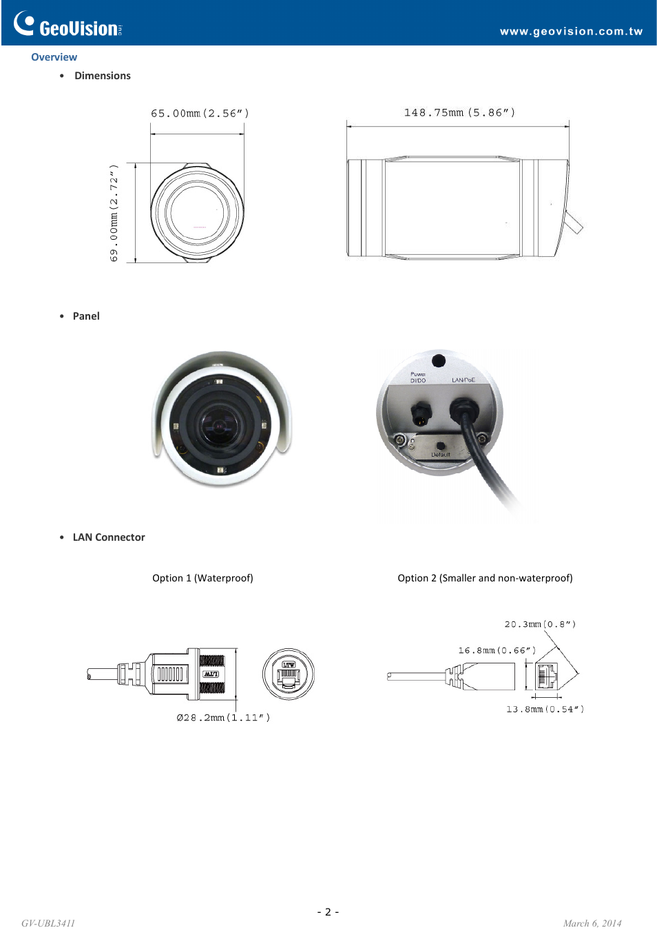 GeoVision UBL3411 User Manual | Page 2 / 5
