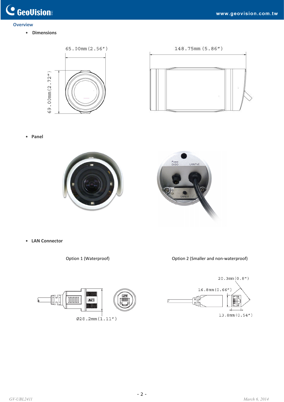 GeoVision UBL2411 User Manual | Page 2 / 5