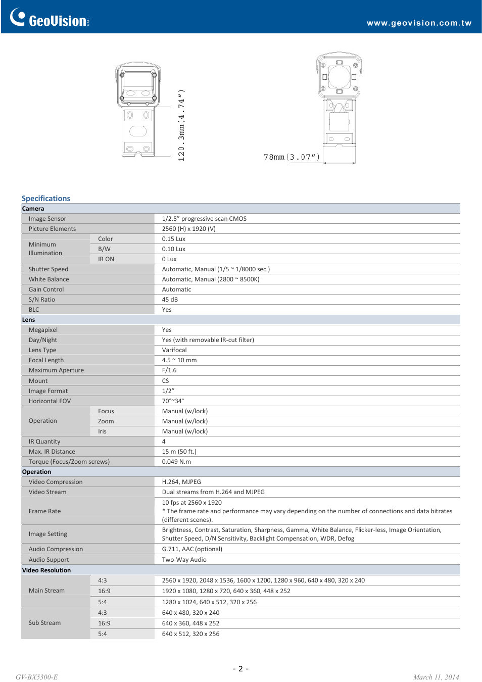 GeoVision BX5300-E User Manual | Page 2 / 4