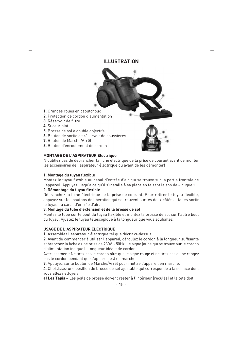 Illustration | SINBO SVC 3459 User Manual | Page 16 / 51