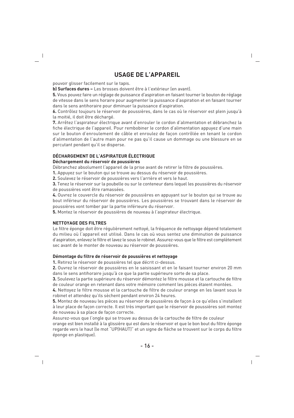 Usage de l’appareil | SINBO SVC 3459 User Manual | Page 17 / 51