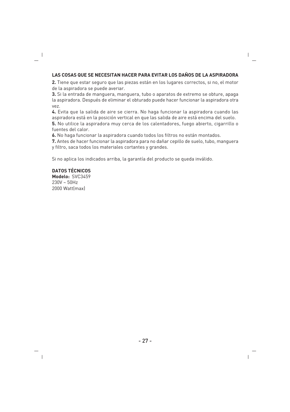 SINBO SVC 3459 User Manual | Page 28 / 51
