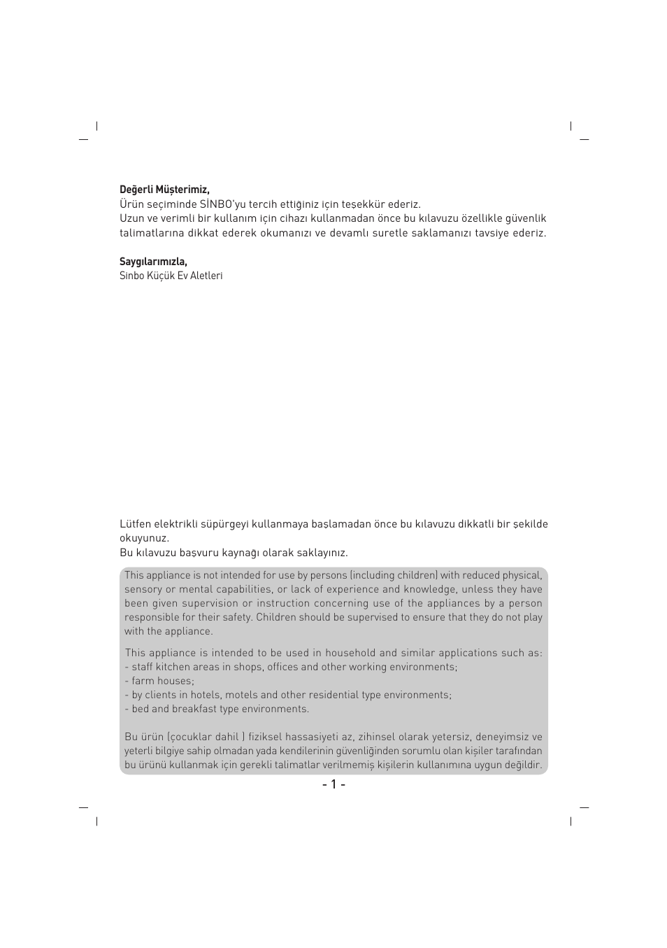SINBO SVC 3457 User Manual | Page 2 / 45