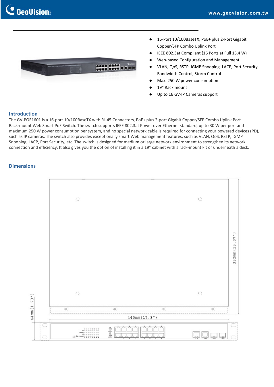 GeoVision POE1601 User Manual | 3 pages