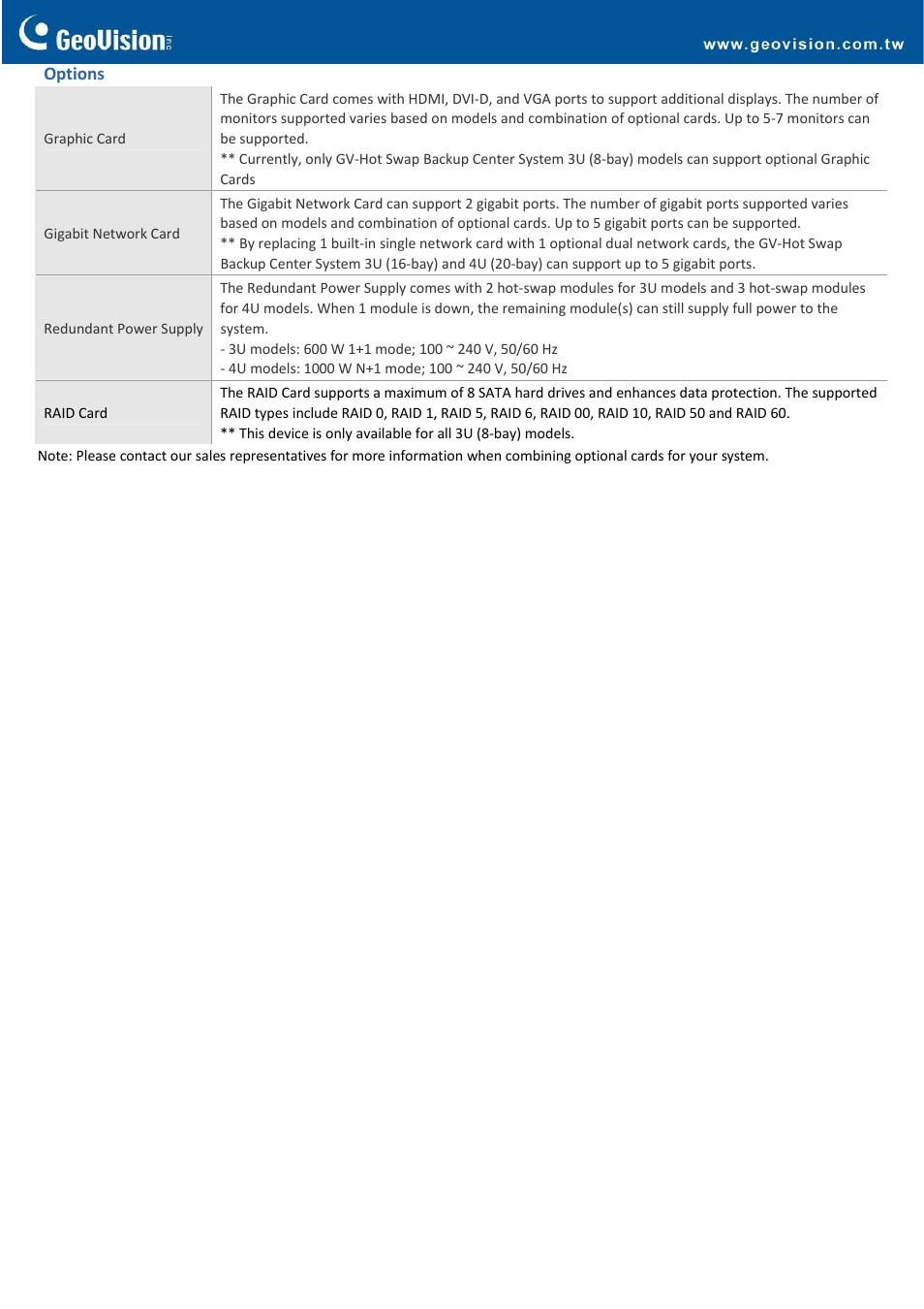 GeoVision Hot Swap Backup Center System (Rev. B) – 3U, 16_8-Bay User Manual | Page 5 / 5