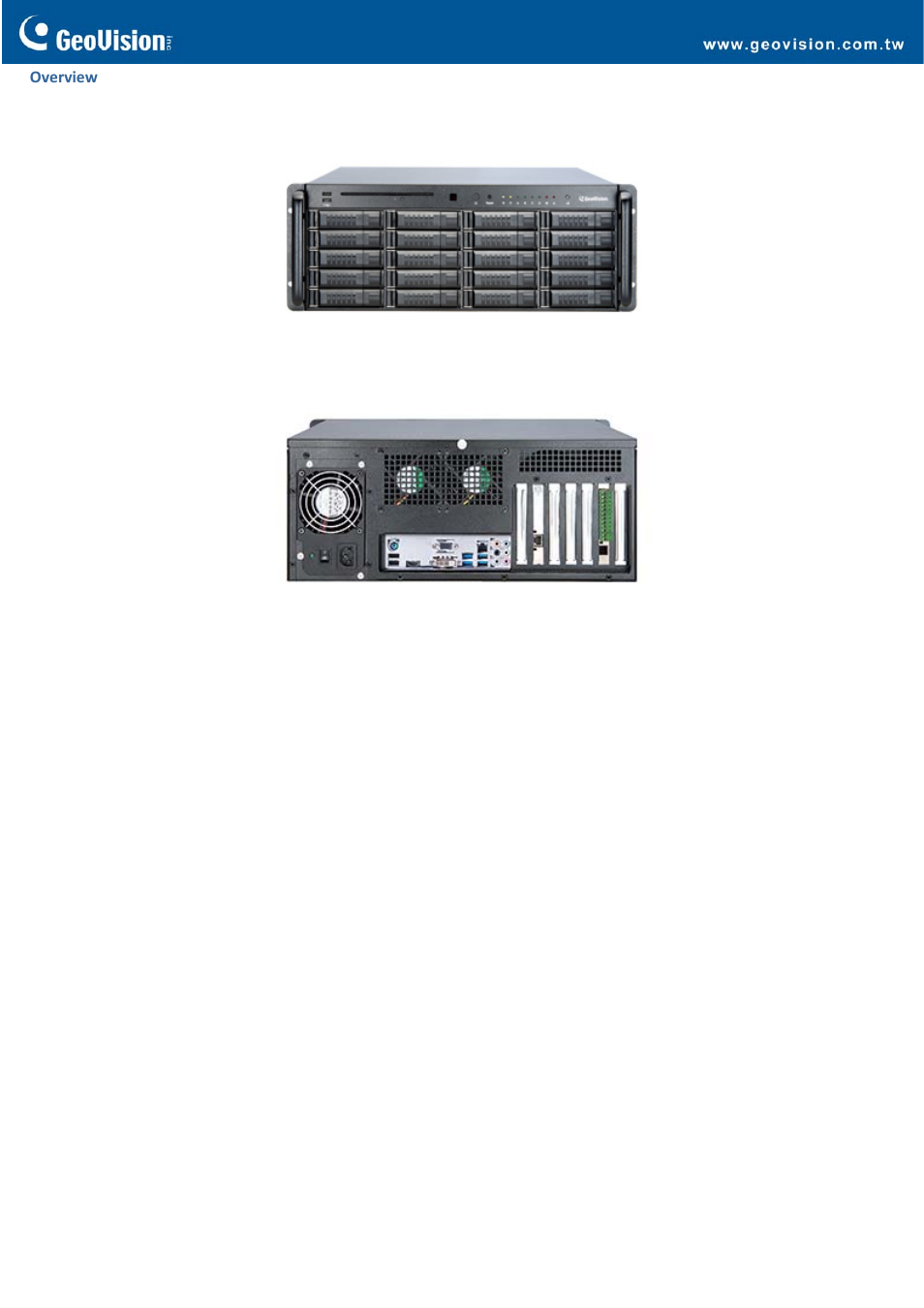 GeoVision Hot Swap NVR System V5 (Rev. B) – 4U, 20-Bay User Manual | Page 4 / 5