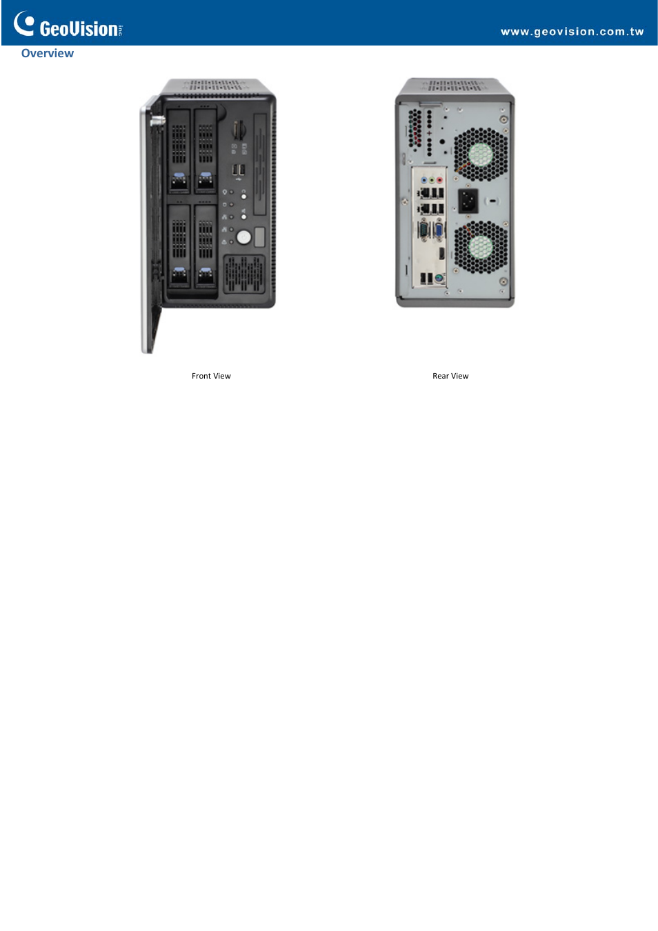Overview | GeoVision Tower NVR System User Manual | Page 4 / 4