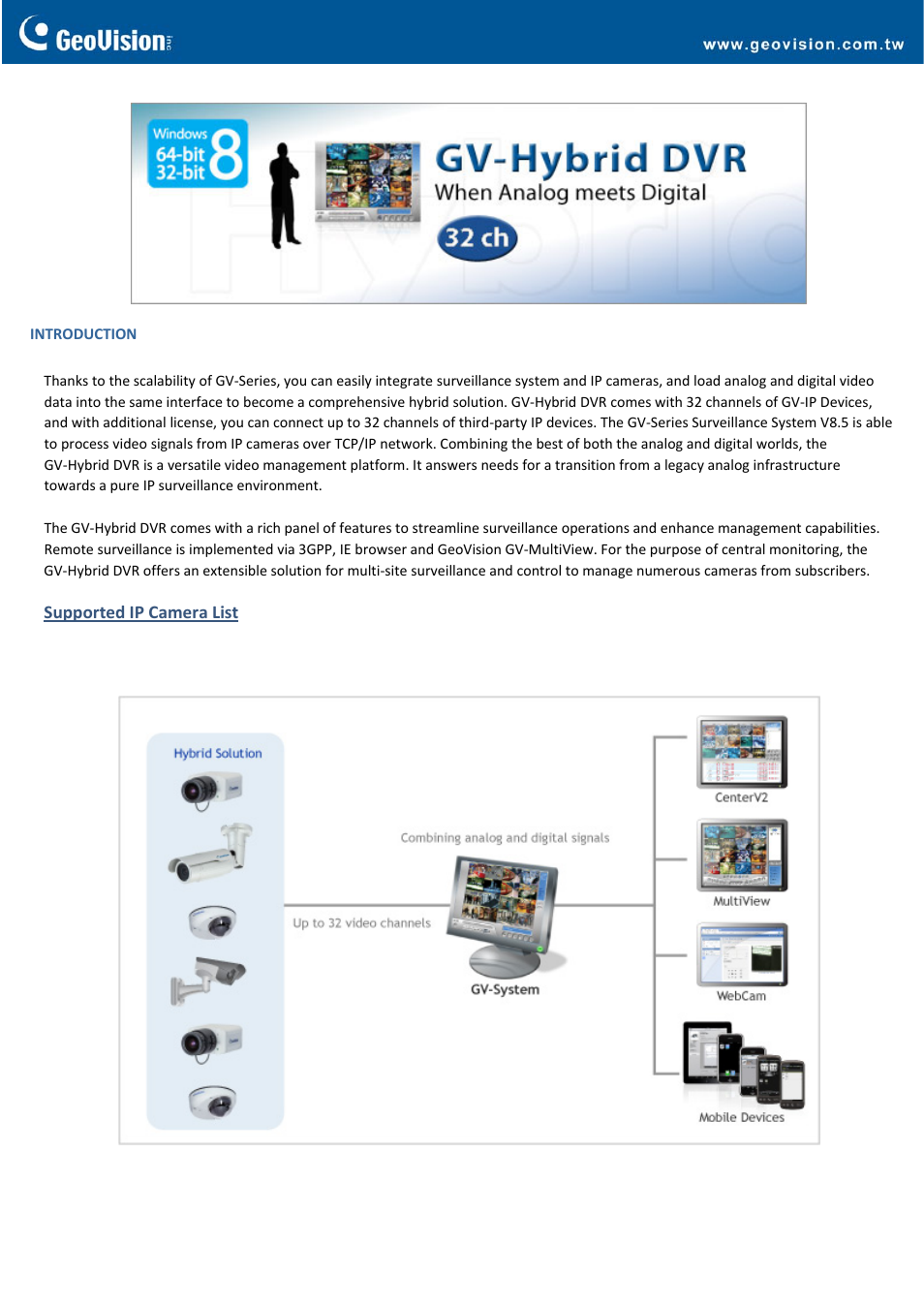 GeoVision Hybrid DVR (ver. 8.5) User Manual | 5 pages